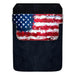 DekoPokit™ Leather Bottle Opener Pocket Protector w/ Designer Flap - Grunge US Flag - LARGE