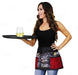 Designer Apron - Wine Patchwork Pattern - 5 Compartment