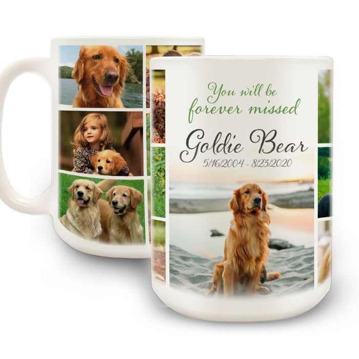 CUSTOM Memorial Coffee Mug - 13 Slot Collage - 15 Ounce