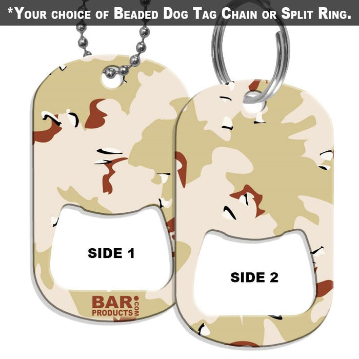 Dog Tag Opener - Tan CAMO