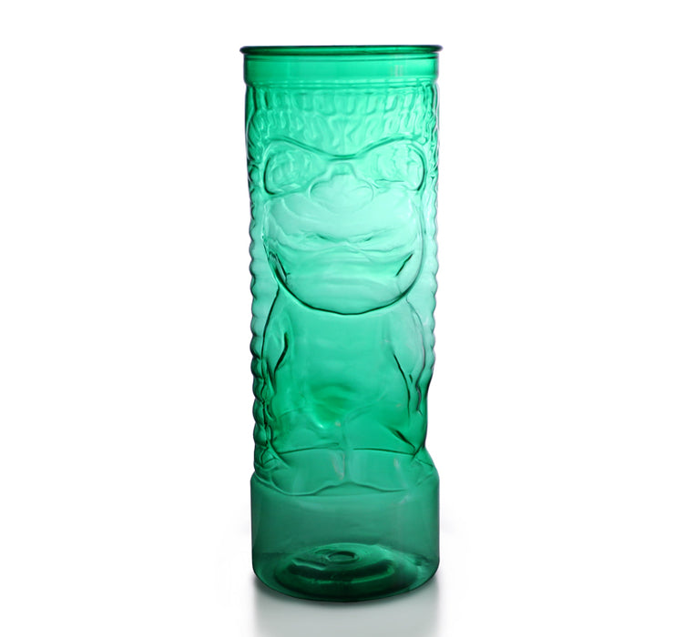 BarConic® Drinkware - Green Plastic Tiki Cup w/ Lid and Straw - 24 ounce