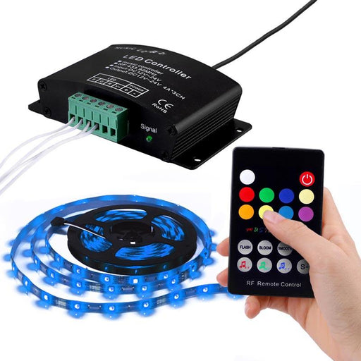 LED RGB Music & Audio Controller - RF Technology - 18 - Key Remote - Bar Products - Remote