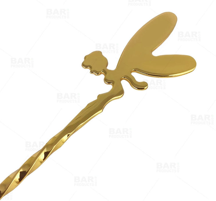 BarConic® Bar Spoon - Gold Plated Cocktail Fairy - 30cm