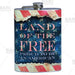 Stainless Steel Hip Flask - Vintage Patriotic Design - 12 ounce