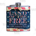 Stainless Steel Hip Flask - Vintage Patriotic Design - 6 ounce