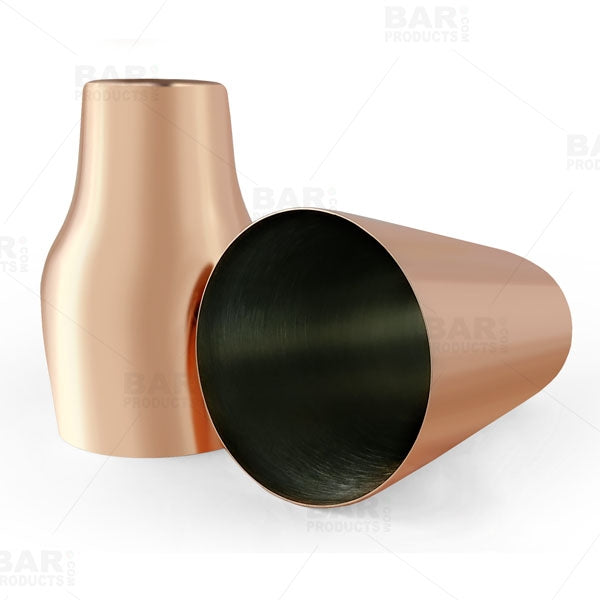 BarConic® French Style 2 Piece Cocktail Shaker - Copper Plated - 20oz