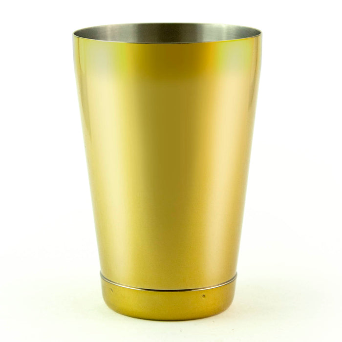 Cocktail Shaker Tin - 18 ounce Weighted - Reflective Gold