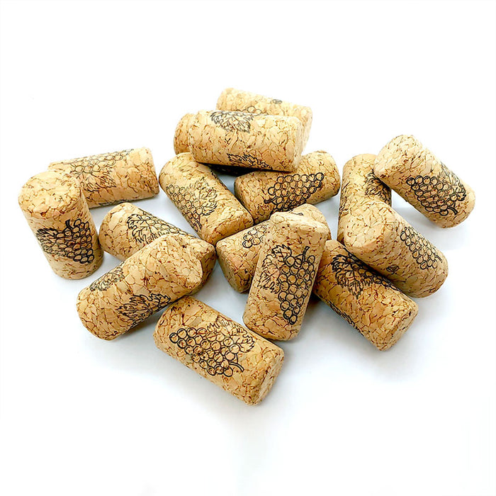 Classic Wine Corks - Grape Design - Bag of 100