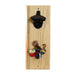 Hard Wood Wall Bottle Opener with Magnetic Cap Catcher