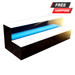 BarConic® LED Liquor Bottle Display Shelf 2 Tier Step Black Free Shipping