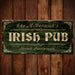 CUSTOMIZABLE Large Vintage Wooden Bar Sign - IRISH PUB - 11 3/4" x 23 3/4"