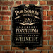 Custom Tavern Shaped Wood Bar Sign - Single Barrel Whiskey