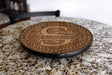 ADD YOUR NAME Lazy Susan - DARK WOOD with Leaves - 3 Different Sizes - Table Top