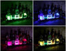 LED Counter Caddies™ - Slate Design Straight Shelf - Liquor/Wine Bottle Display - colors glow light