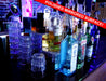 BarConic® LED Liquor Bottle Display Shelf - 3 Steps - Polished Mirrored Metal - Several Lengths