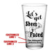 CUSTOMIZABLE - 16oz Pint / Mixing Glass - Sheet Faced Halloween Design