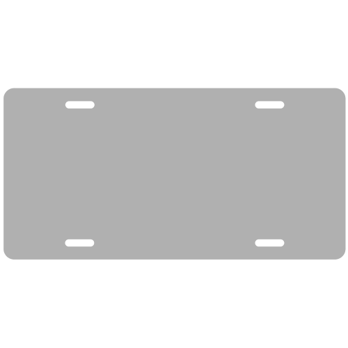 Custom License Plate - Gray