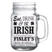 CUSTOMIZABLE - 16oz Mason Jar with Handle - Irish