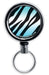 Kolorcoat® Mini Bottle Opener with Retractable Reel - Teal Zebra