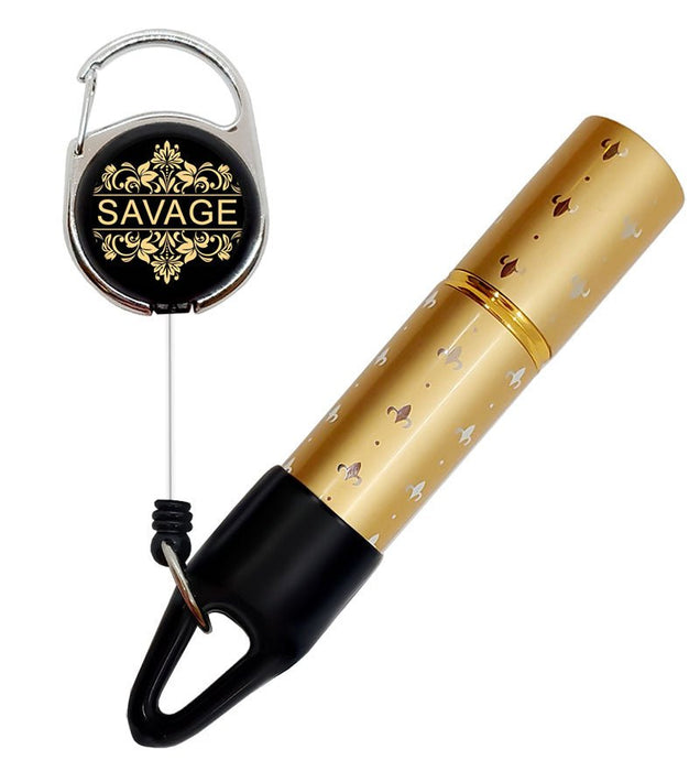 Mister Leash - Retractable and Refillable Gold Sanitizer Atomizer - Savage Design