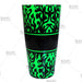 Neon Green Swirls Cocktail Shaker Tin