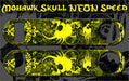 Speed Bottle Opener / Bar Key - Mohawk Skulls - Yellow