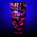 Neon Pink BPC logo Cocktail shaker glows under a black light!