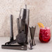 Olea Etched 7 piece Bar Set - Gun Metal