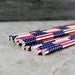 BarConic® "Eco-Friendly" Paper Straws - 7 3/4" USA Flag - Packs of 100