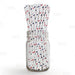 BarConic® "Eco-Friendly" Paper Straws - 7 3/4" American Stars - Packs of 100