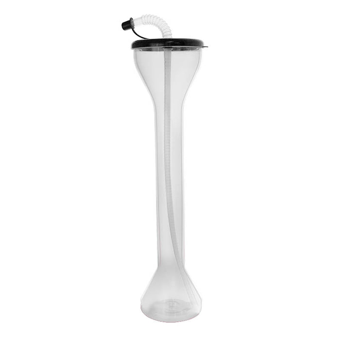 BarConic ® Drinkware - Party Yard Cup - Clear with Lid & Straw - 18 ounce