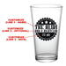 CUSTOMIZABLE - 16oz Pint / Mixing Glass - Badge Design