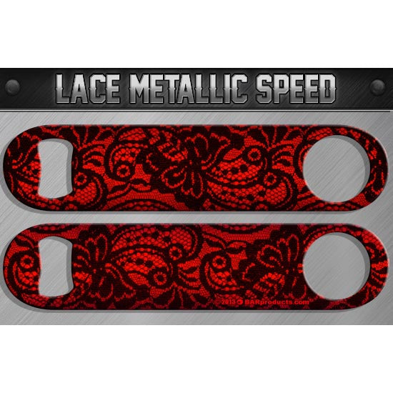 Sexy Lace "Metallic" Speed Bottle Opener- Red