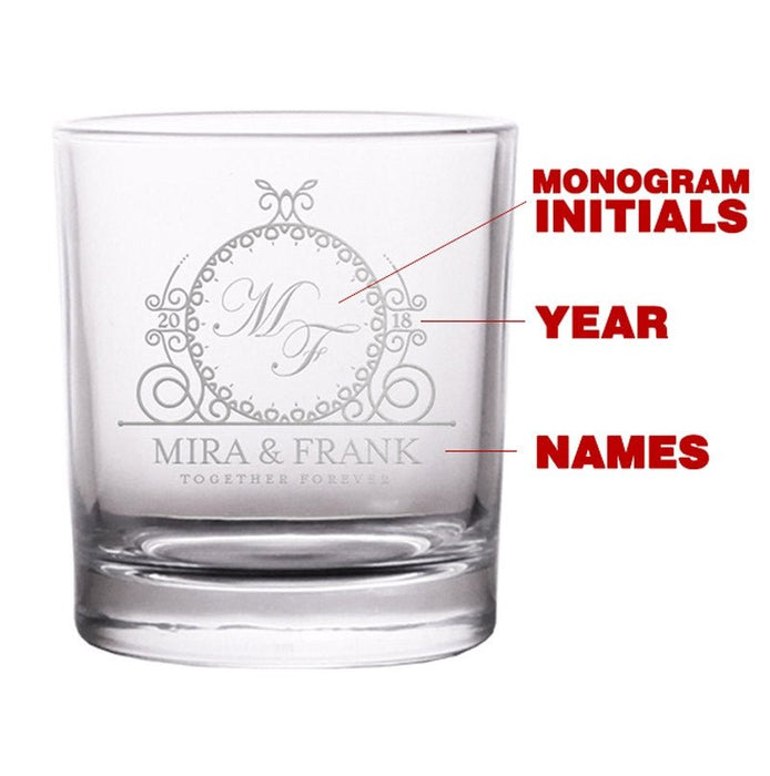 Together Forever 2 - CUSTOMIZABLE BarConic® Old Fashioned Rocks Glass