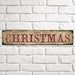 Metal Holiday Bar Sign - 5" x 25" - Merry Christmas