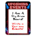 Upcoming Events - Dry Erase 9" x 12" Metal Bar Sign - Neon Themed