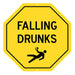 Falling Drunks Kolorcoat™ Metal Bar Sign
