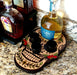 Shot Glass and Bottle Caddy - Sugar Skull Rose