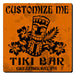 CUSTOMIZABLE Coaster - 3.5in Square Foam - Tiki Design