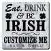 CUSTOMIZABLE Coaster - 3.5in Square Foam - Irish Design