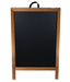 A-Frame Sidewalk Chalkboard Sign – Double Sided - Stained Wood Frame