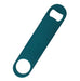 Teal bottle opener on a white background