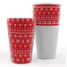 Ugly Sweater Shaker Set - 28 / 18 ounce - Red and White