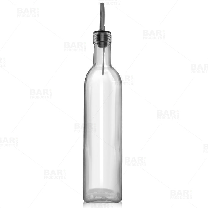 BarConic® Antique Oil and Vinegar Square Glass Bottle - 16oz 