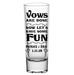 CUSTOMIZABLE - 2oz Tall Clear Shot Glass - Vows