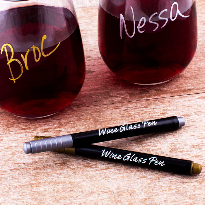 Wine Pen Set - Silver & Gold