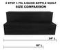 1.75 Liter Bottle Wooden Liquor Shelves - Handcrafted in the USA - 2 Tier - Black - Bar Products - Liquor Bottle Shelf