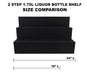 Wooden Liquor Bottle Shelves - Handcrafted in the USA - BLACK - 3 Tier - Size Variants
