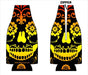 Zipper Style Bottle Coozie -Pretty Skull